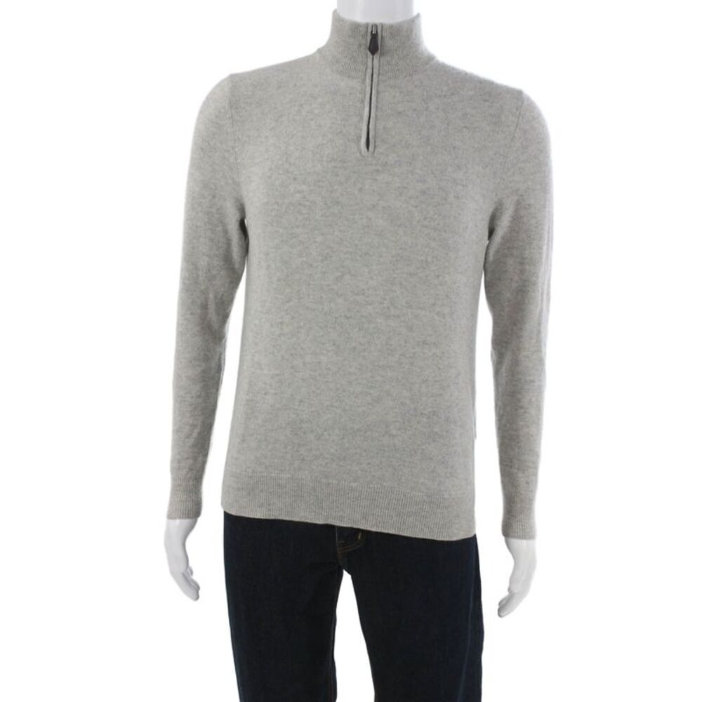 The Men's Store at Bloomingdale's Mens Pullover Gray Mockneck Cashmere Size S